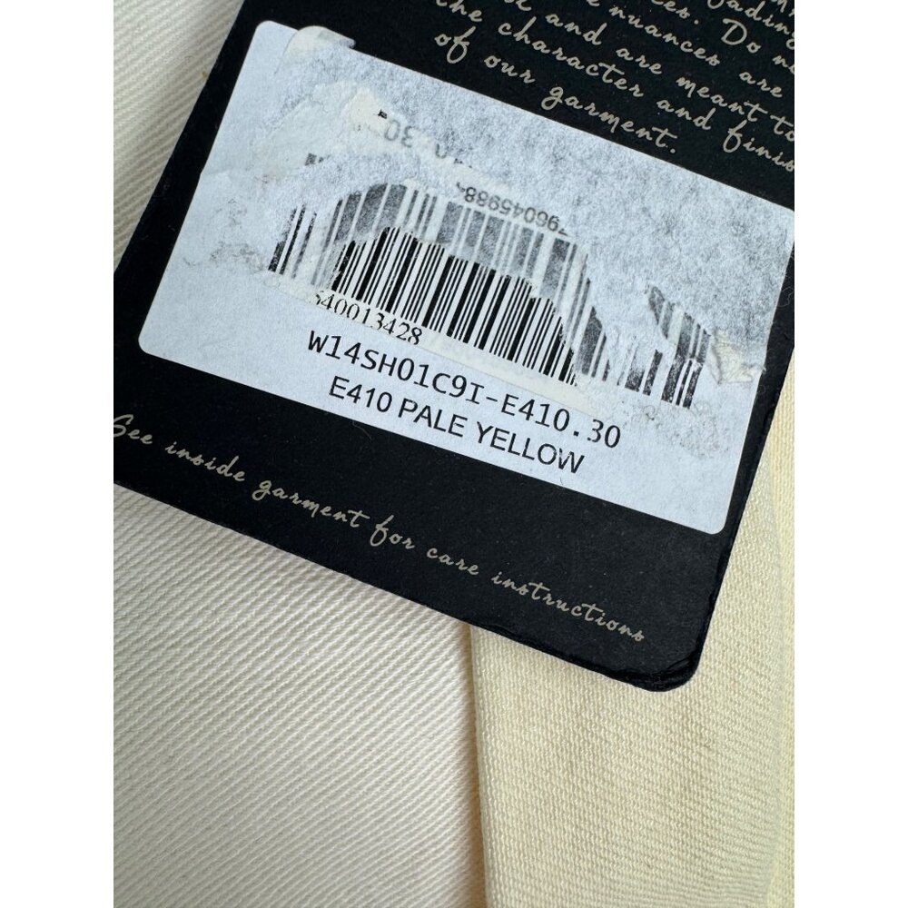 True Religion Womens Pale Yellow Denim Shorts NWT Size 24 Made In Italy - Picture 4 of 16